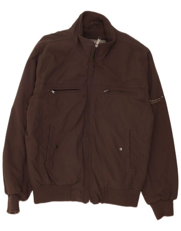 Champion Chaqueta Bomber para Hombre UK 40 Large Marrón Poliamida