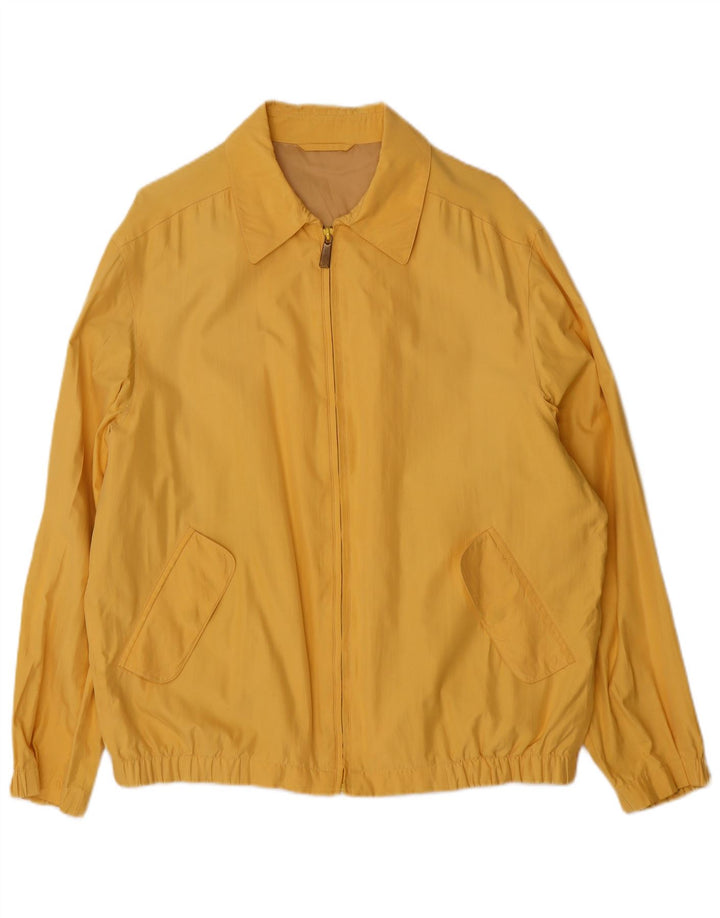 Amerigo Vespucci Chaqueta Bomber para Hombre UK 40 Large Seda Amarilla