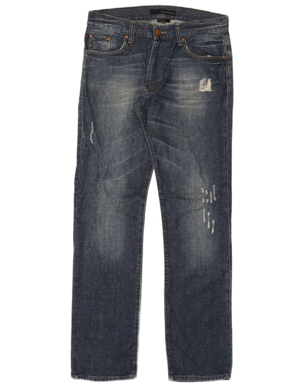 Calvin Klein Jeans ajustados desgastados para hombre W31 L33 Algodón azul