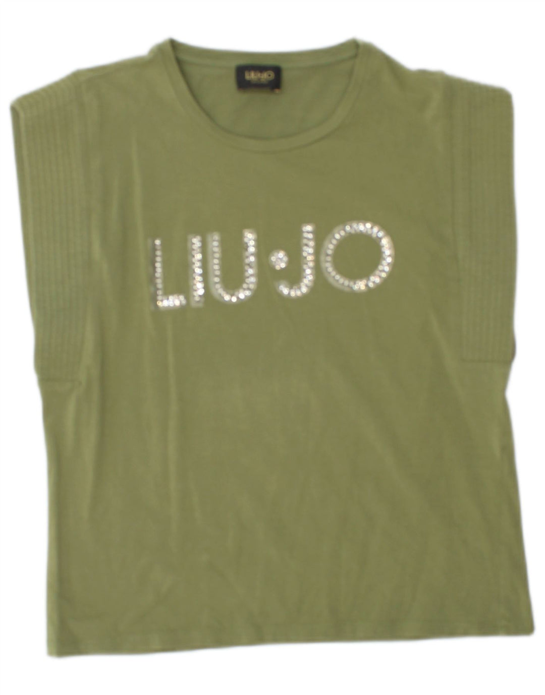 LIU JO Camiseta gráfica para mujer Top UK 40 Verde medio