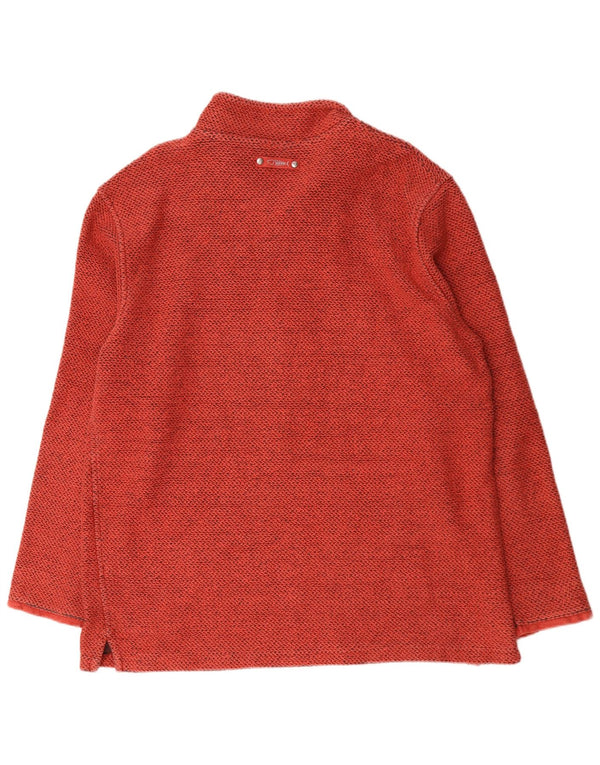 Weird Fish - Sudadera con cuello y cremallera para hombre, talla 2XL, algodón rojo