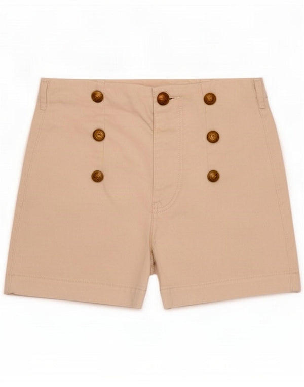 Pantalones cortos casuales de cintura alta para mujer Zara EU 34 2XS W24 Off White