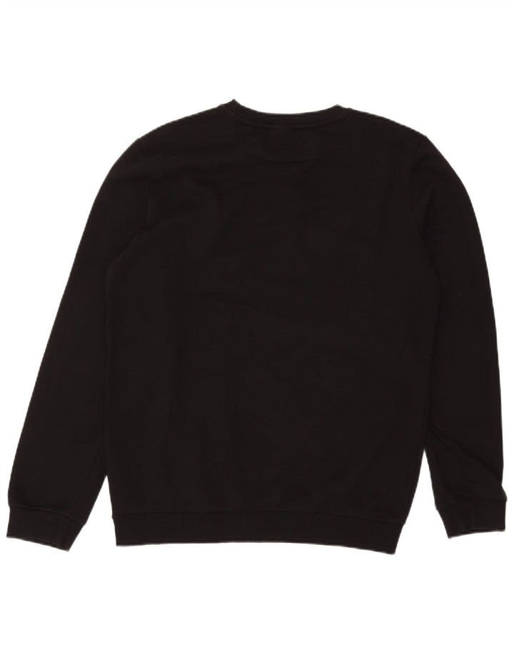 Puma Hombre Sudadera Gráfica Jersey Pequeño Algodón Negro