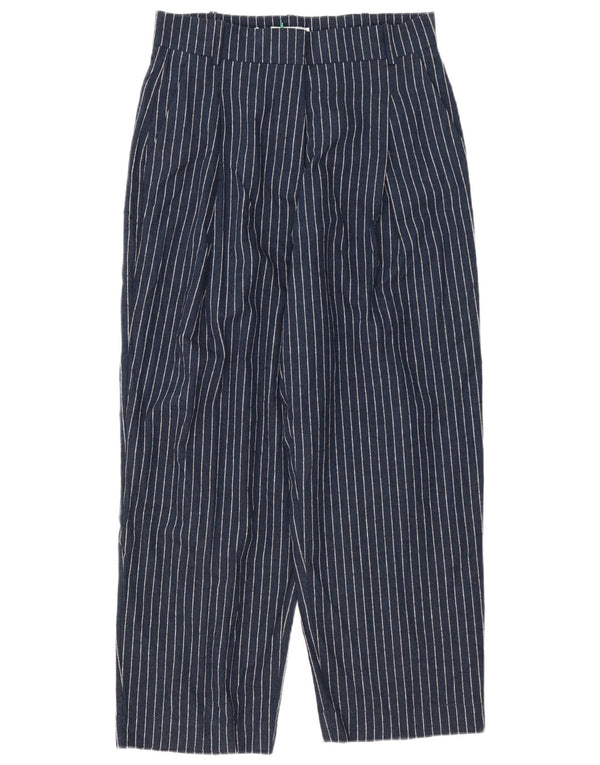 John Lewis Pantalones chinos de cintura alta para mujer UK 12 Medium W32 L28 Azul marino
