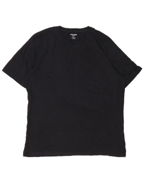Jack & Jones Camiseta Hombre Top 2XL Algodón Negro