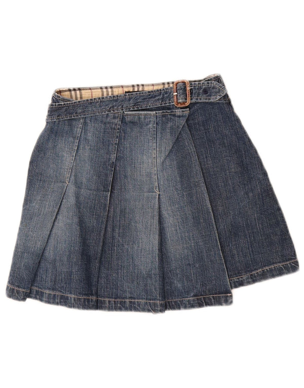 Burberry Minifalda vaquera cruzada para niña 9-10 años W22 Algodón azul