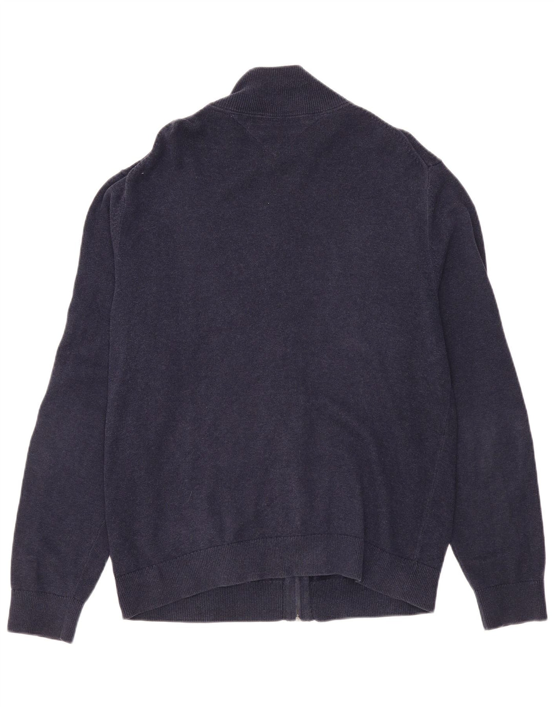 Tommy Hilfiger Suéter tipo cárdigan para hombre 2XL Algodón azul marino