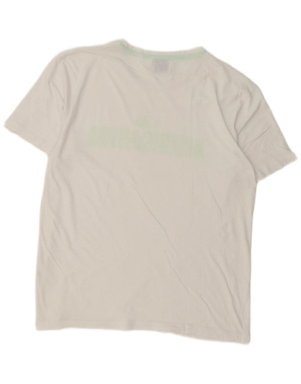 Americanino Mens Regular Graphic Camiseta Top Medio Algodón Blanco