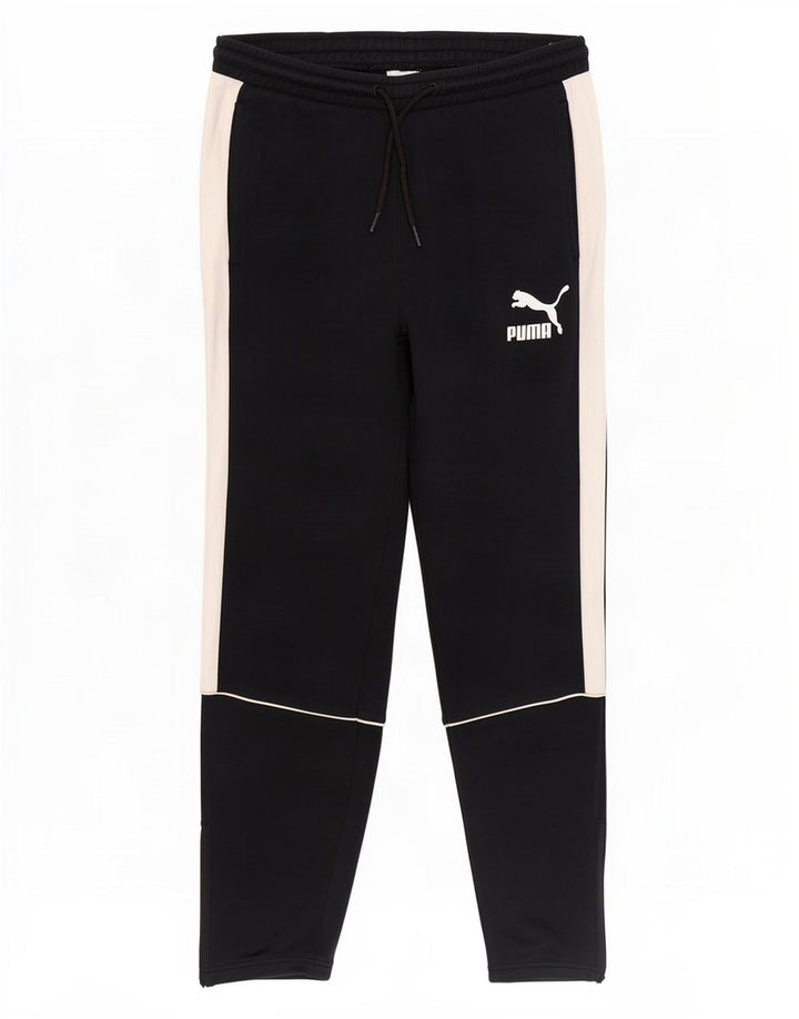 Puma Pantalones De Chándal De Algodón Color Block En Negro Medio - Hombre