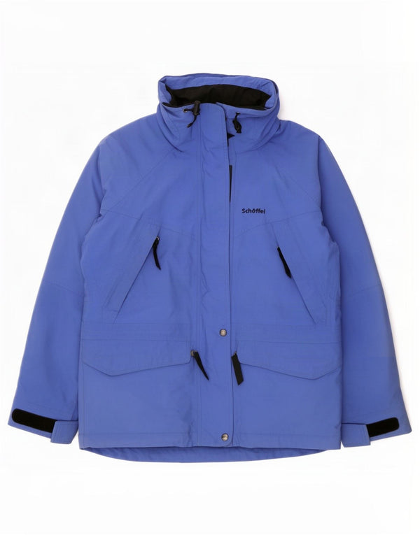 Schoffel Chaqueta impermeable extragrande con capucha para mujer UK 40 Poliamida azul medio