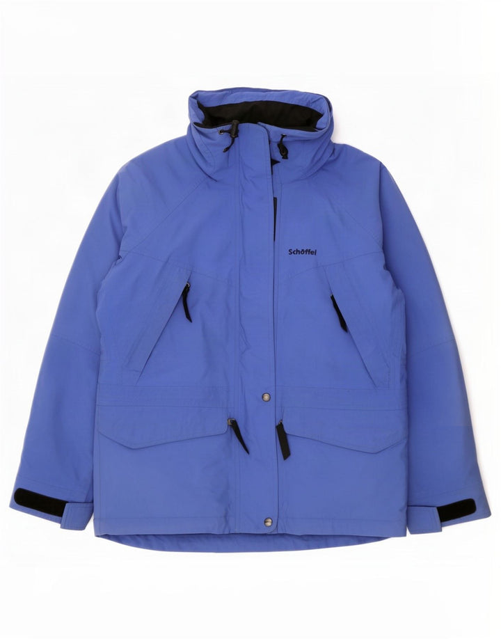 Schoffel Chaqueta impermeable extragrande con capucha para mujer UK 40 Poliamida azul medio