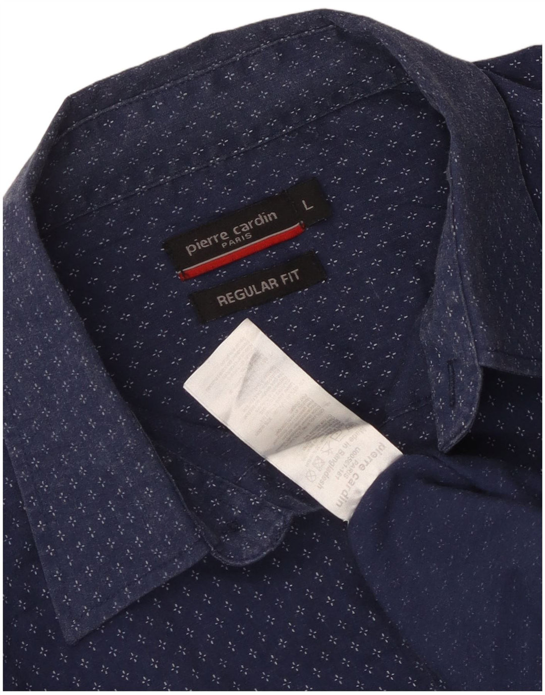 Pierre Cardin Camisa de corte regular para hombre Poliéster floral azul marino grande