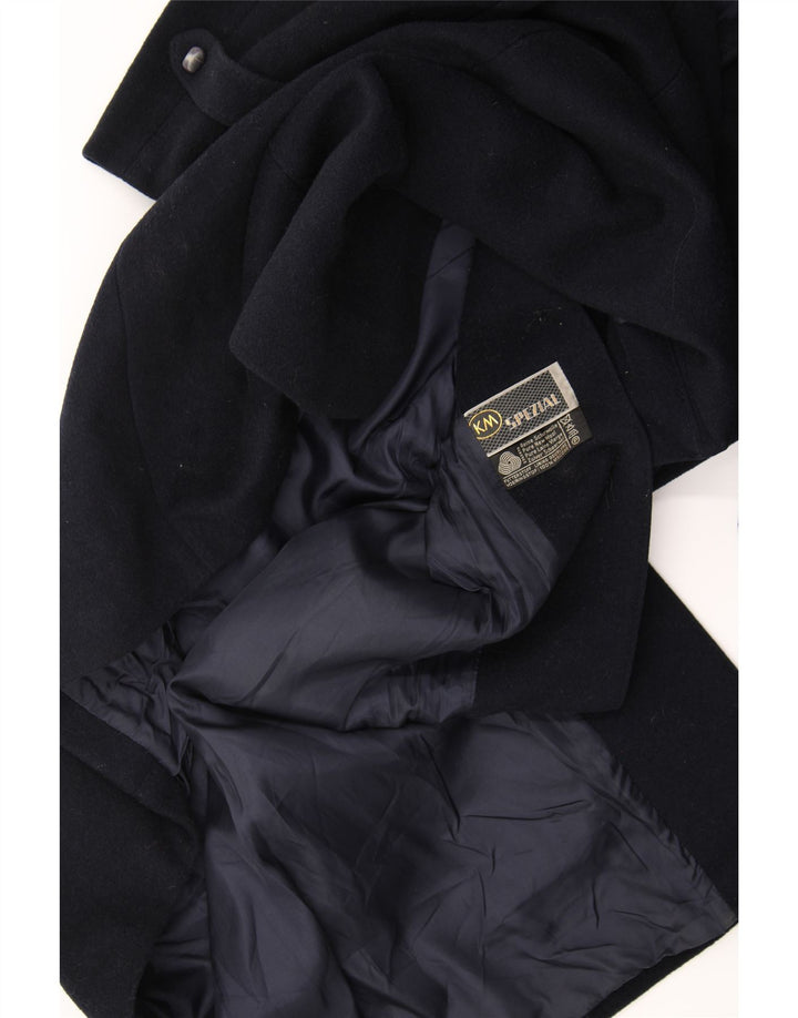VINTAGE Womens Overcoat UK 22 3XL Navy Blue New Wool Vintage Vintage and Second-Hand Vintage from Messina Hembry 