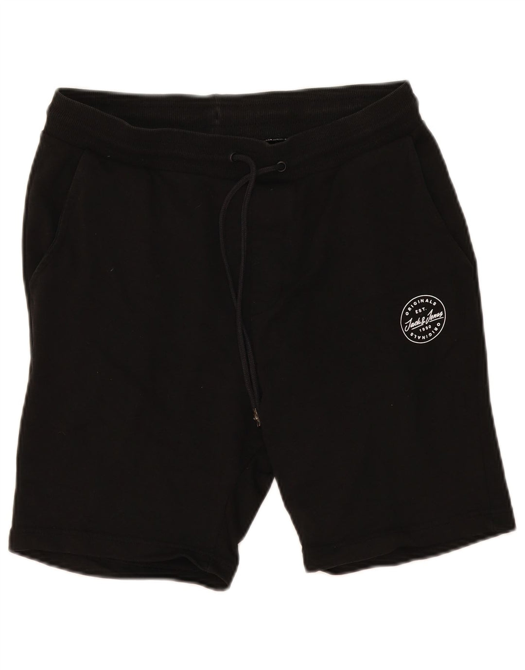 Jack & Jones Hombre Pantalones Cortos Deportivos Algodón Negro Mediano