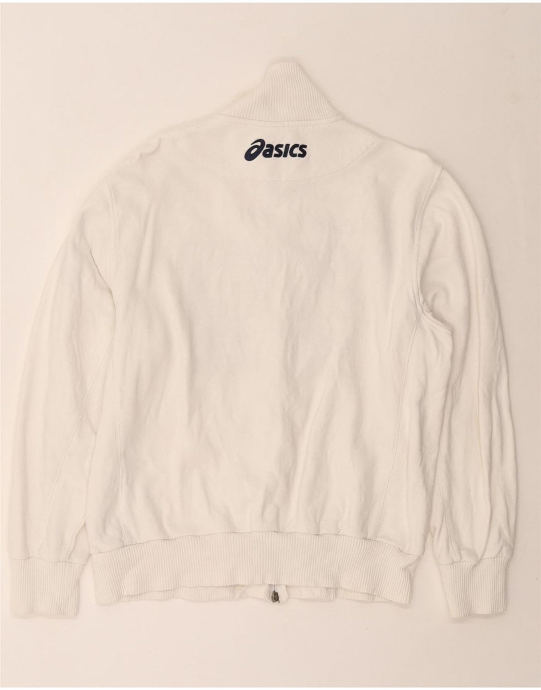 ASICS Chaqueta de chándal gráfica para hombre XL Algodón blanco