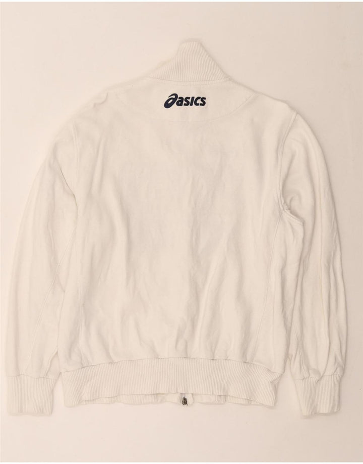 ASICS Chaqueta de chándal gráfica para hombre XL Algodón blanco