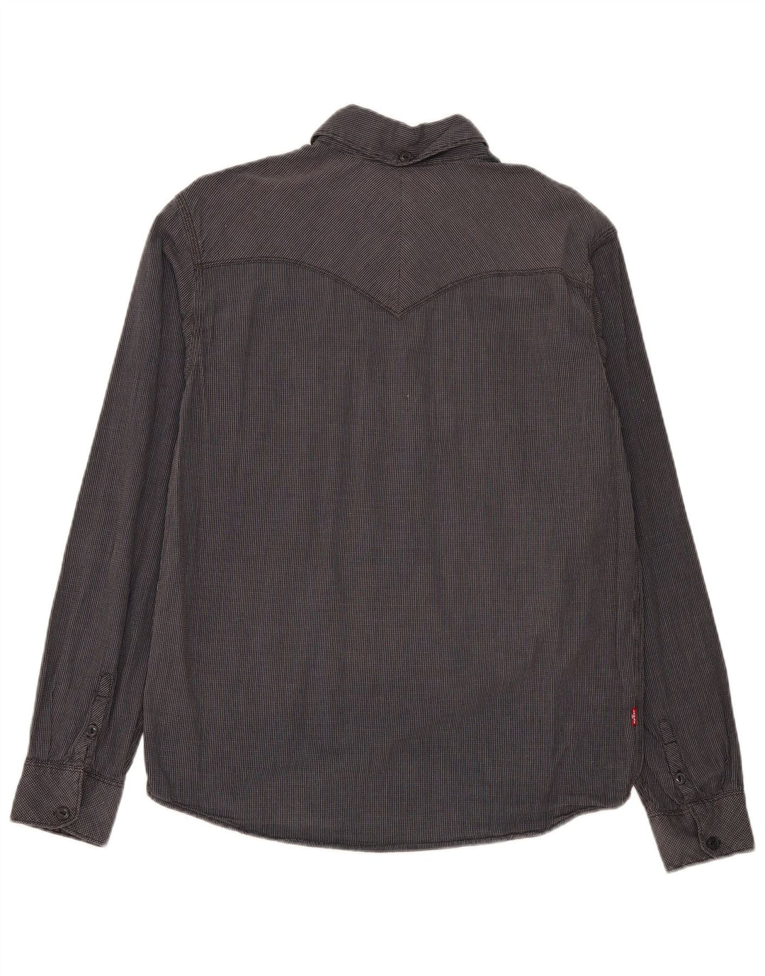 Levi's Camisa de corte estándar de algodón a cuadros gris medio para hombre