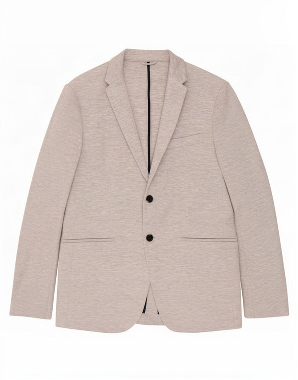 Zara Chaqueta tipo blazer de 2 botones para hombre UK 40 Grande Poliéster moteado gris
