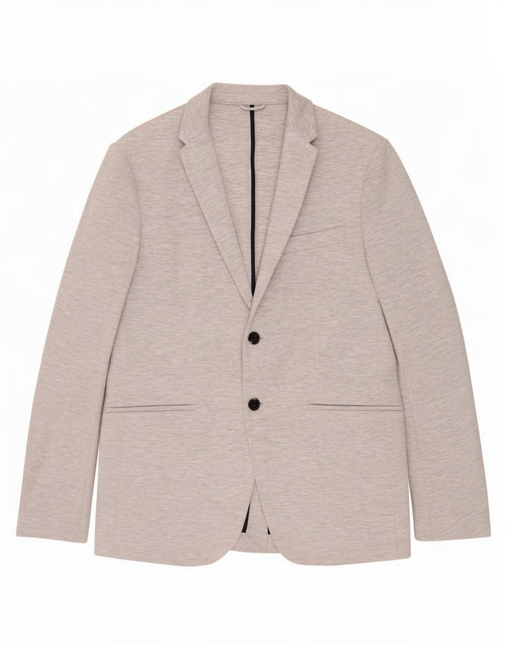 Zara Chaqueta tipo blazer de 2 botones para hombre UK 40 Grande Poliéster moteado gris