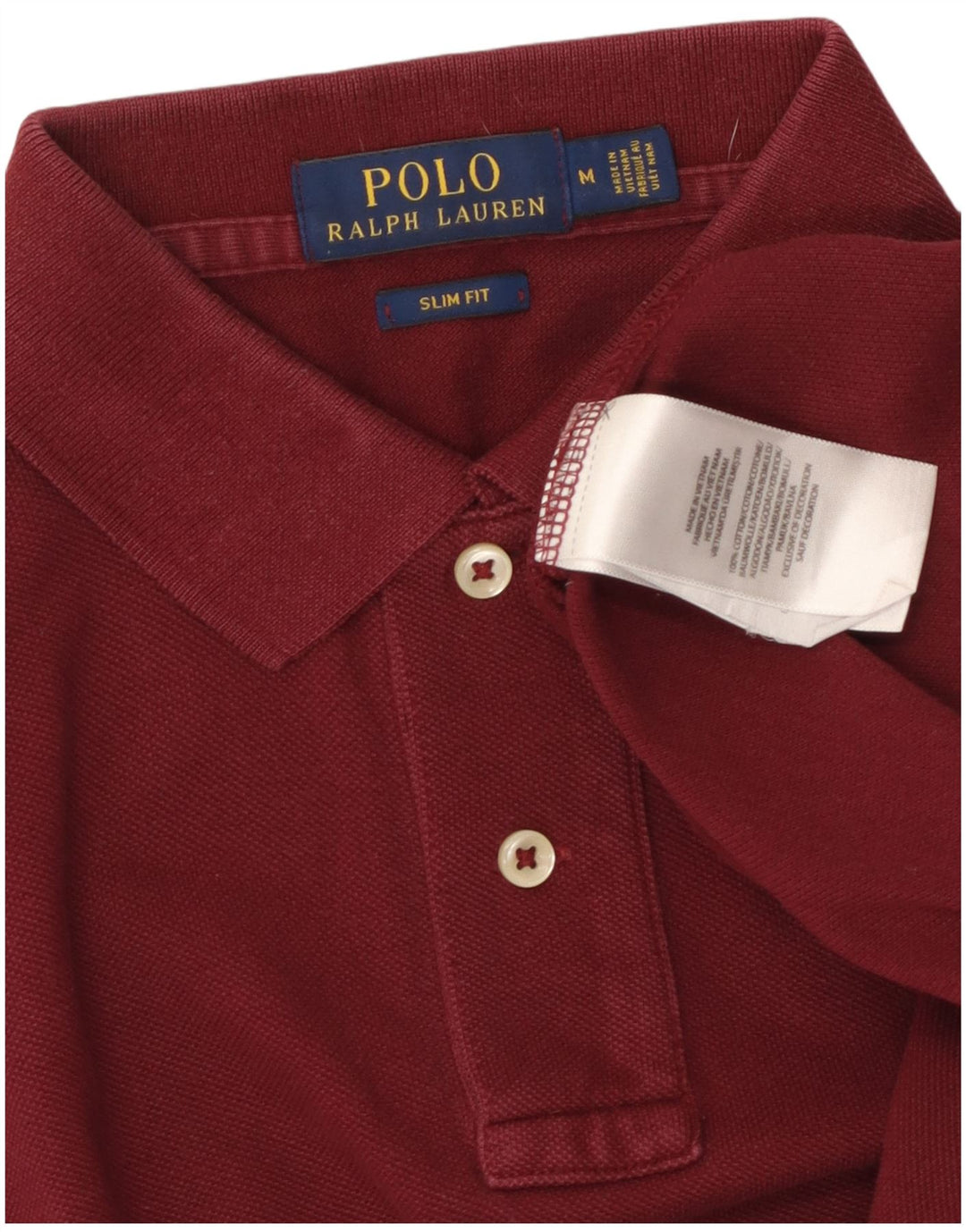 POLO RALPH LAUREN Polo Slim Fit para Hombre Algodón Granate Medio