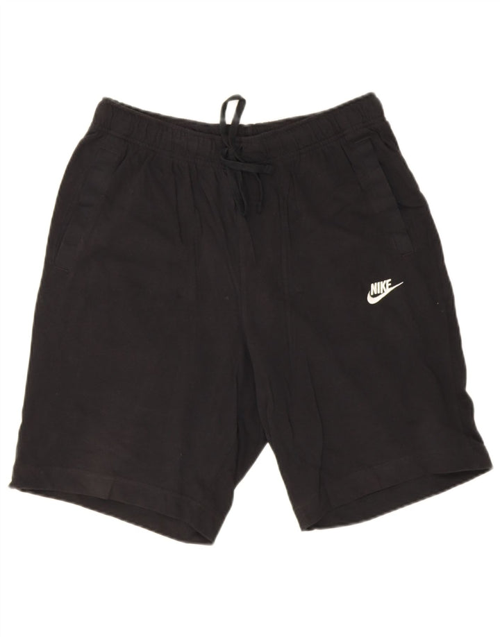 Pantalones cortos deportivos Nike para hombre de algodón negro mediano