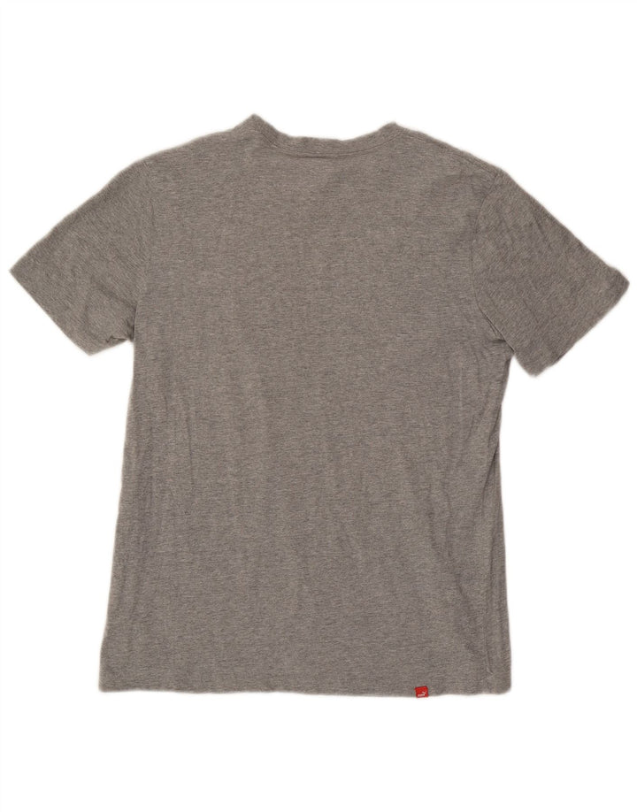 Puma Camiseta gráfica para hombre Top de algodón gris medio