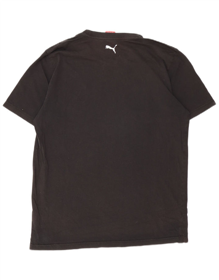 Puma - Camiseta gráfica para hombre, talla grande, algodón negro