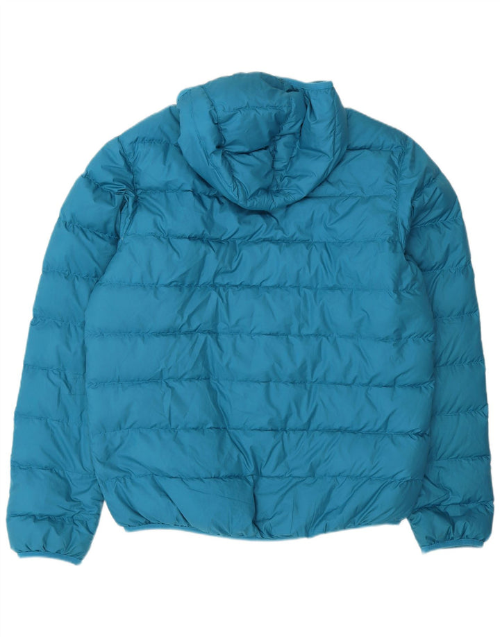 Jack Wolfskin Chaqueta acolchada con capucha para hombre UK 40/42 Poliéster azul grande