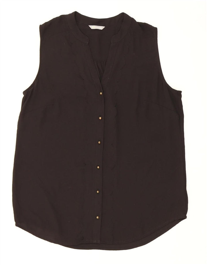 MARKS & SPENCER Blusa sin mangas para mujer UK 44 Grande Negro