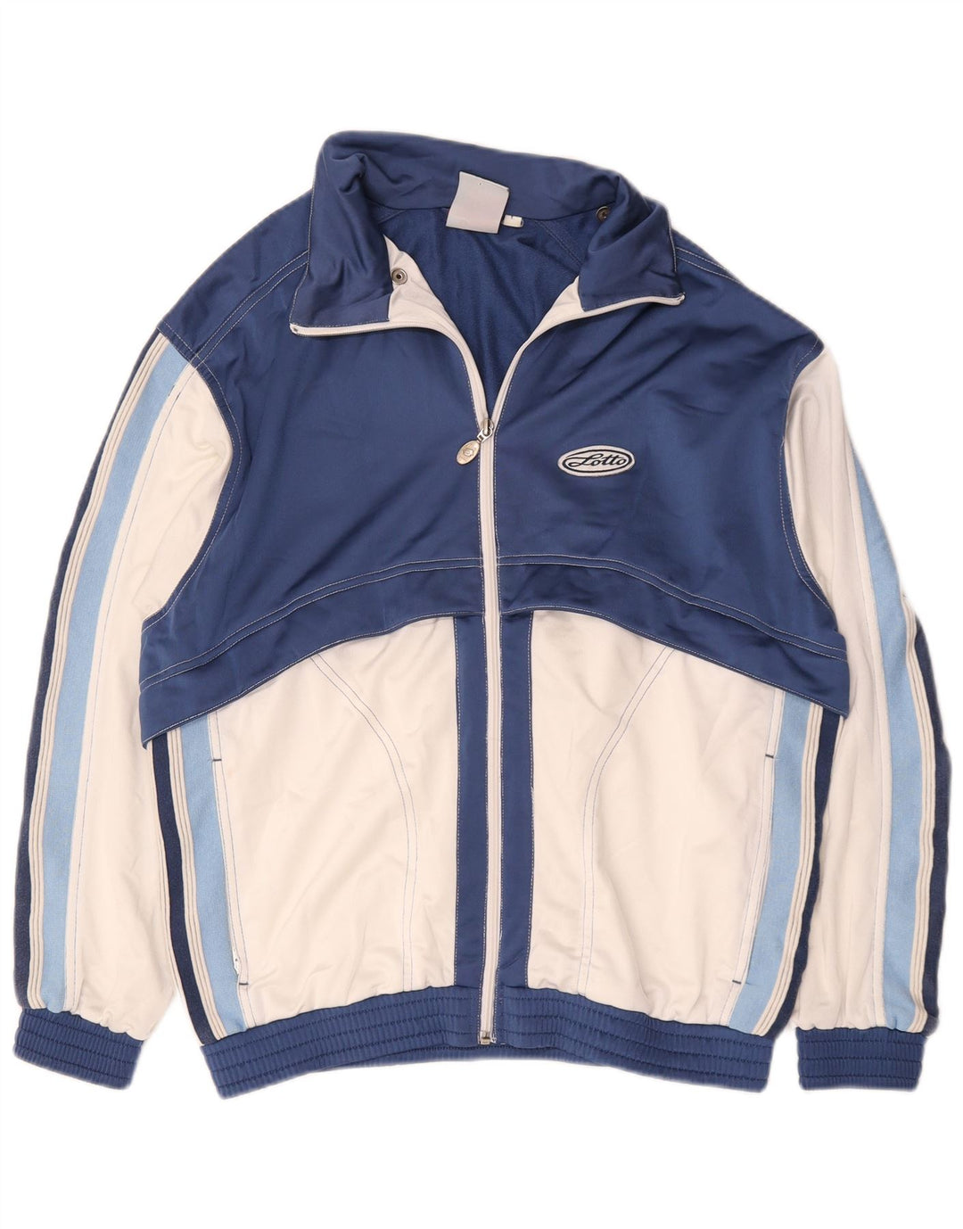 Lotto Hombre Chándal Top Chaqueta Grande Azul Marino Colorblock Poliéster