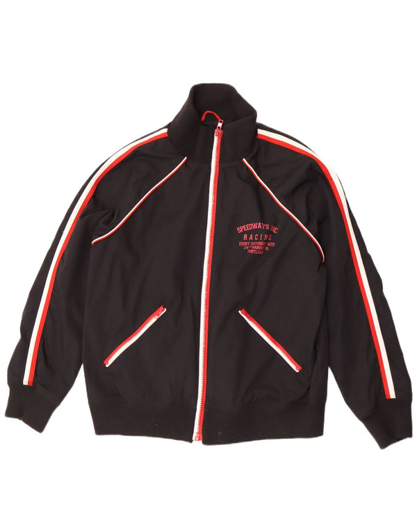 Jack & Jones Mens Graphic Bomber Jacket UK 42 XL Poliéster Negro