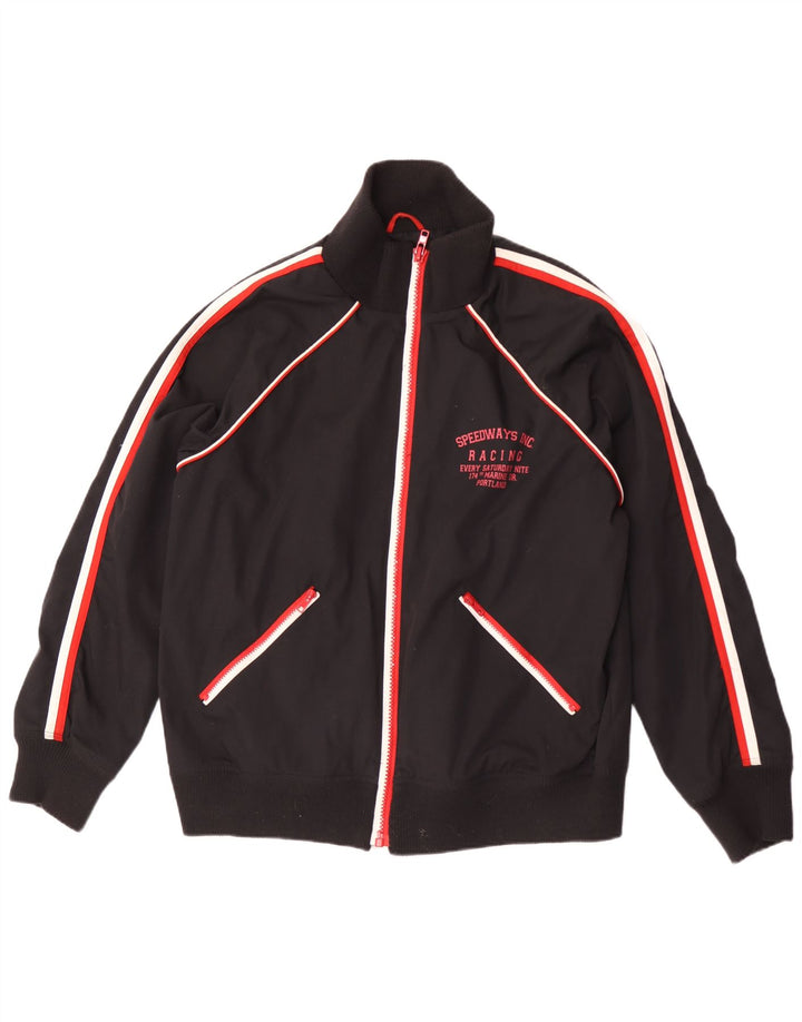 Jack & Jones Mens Graphic Bomber Jacket UK 42 XL Poliéster Negro