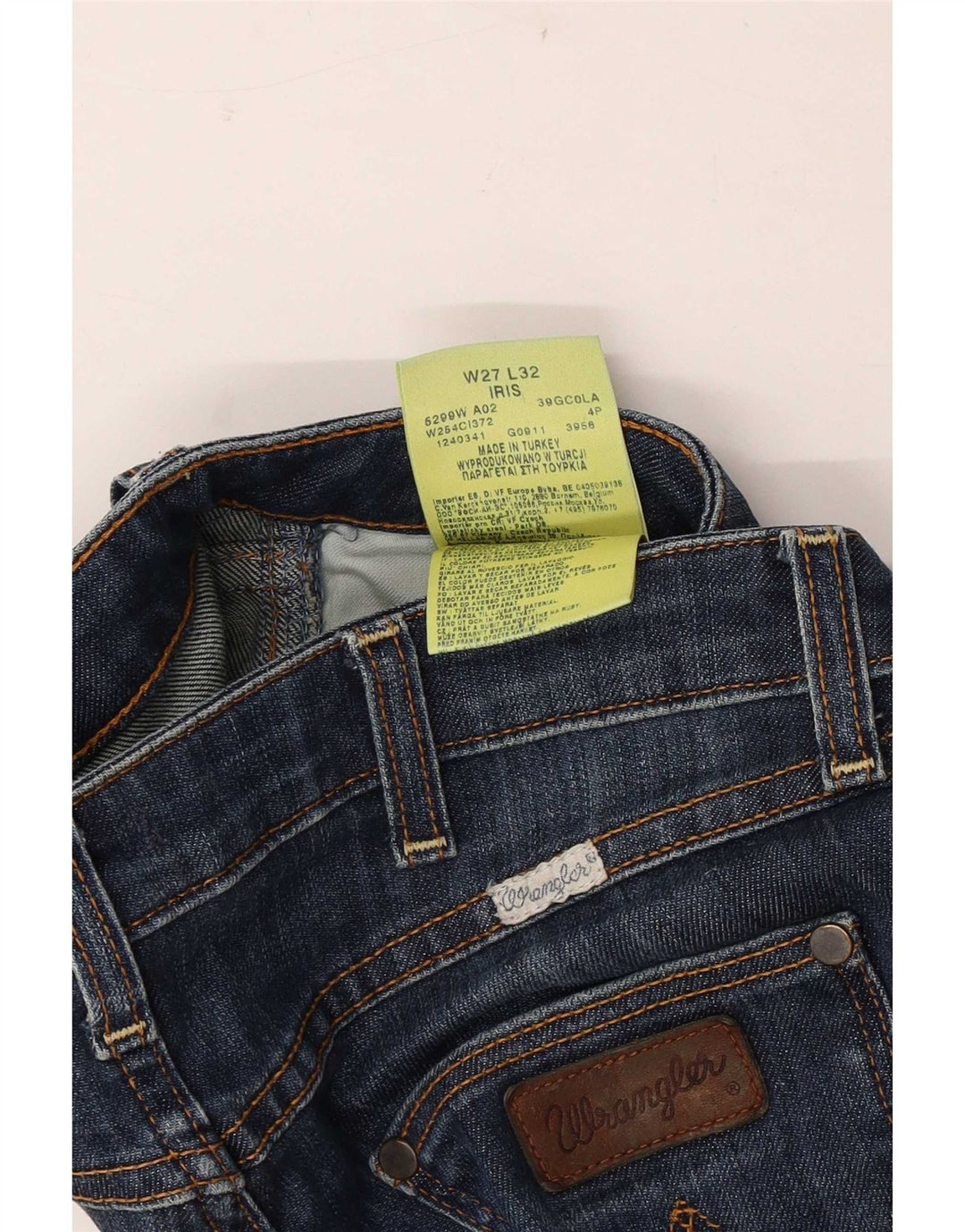 Vaqueros Wrangler Mujer Iris Bootcut W27 L32 Algodón Azul Marino