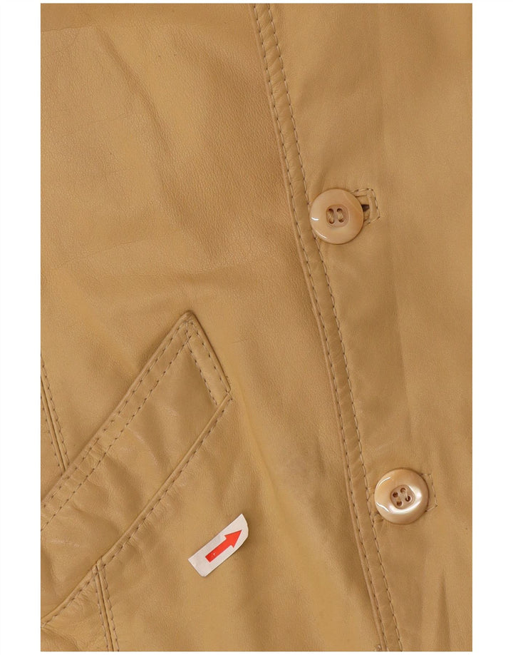 Vintage mujer bombardero chaqueta Reino Unido 10 pequeño beige