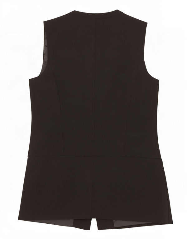 Marks & Spencer Chaleco para mujer UK 44 Mediano Negro Poliéster