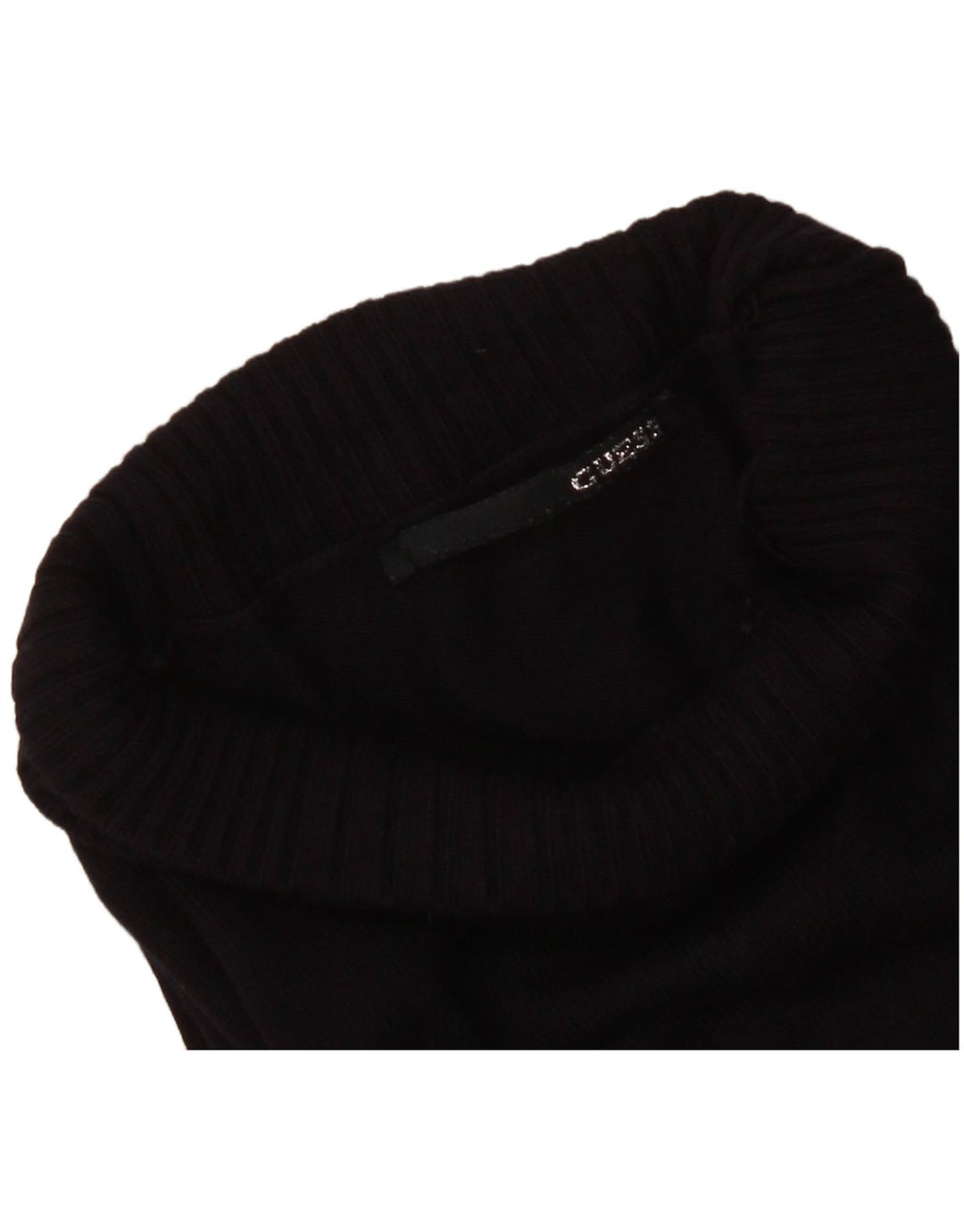 Guess Suéter gráfico con cuello vuelto para mujer UK 8 Small Negro
