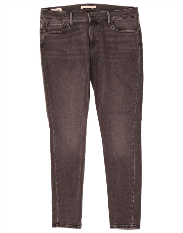 LEVI'S Vaqueros súper ajustados 710 para mujer W32 L30 Algodón gris