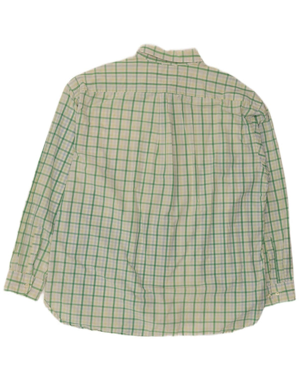 Tommy Hilfiger Camisa para hombre 2XL Algodón a cuadros verdes