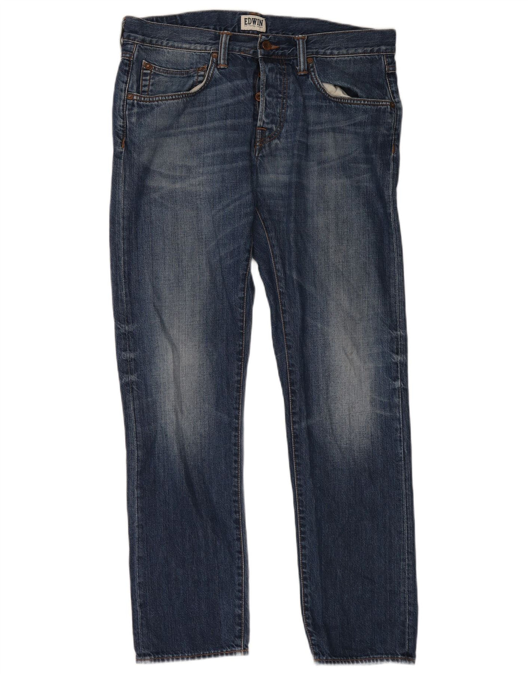 Vaqueros Rectos De Corte Relajado Para Hombre Edwin W34 L32 Azul