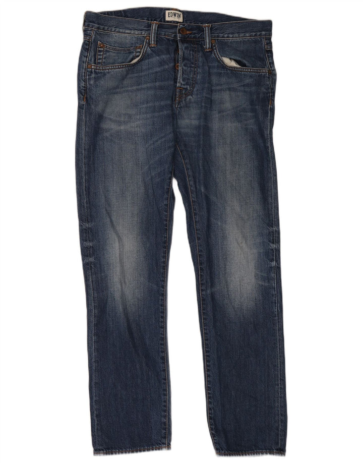 Vaqueros Rectos De Corte Relajado Para Hombre Edwin W34 L32 Azul