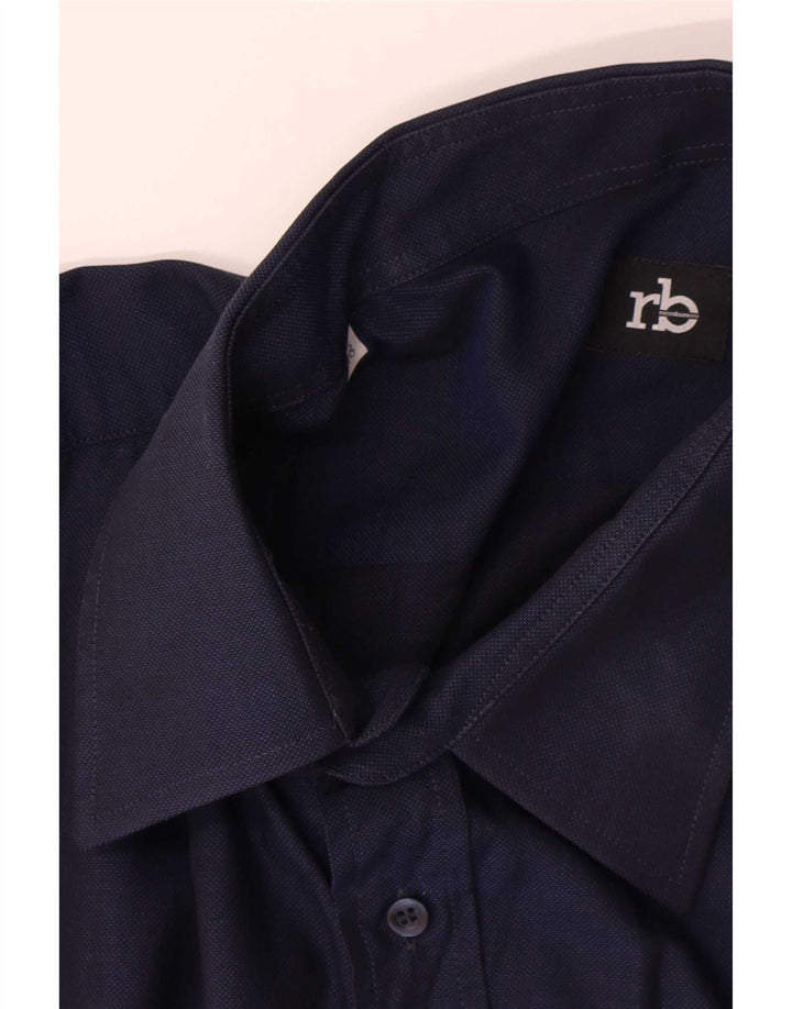 Roccobarocco Camisa Hombre Talla 48 2XL Azul Marino Algodón