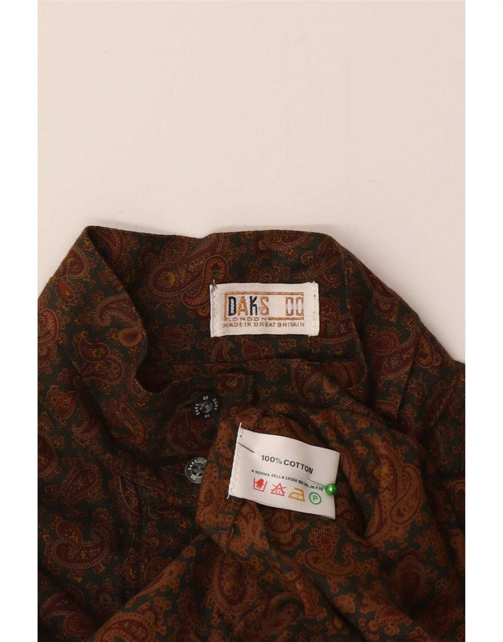 DAKS Camisa para mujer Reino Unido 12 Marrón medio Paisley Algodón