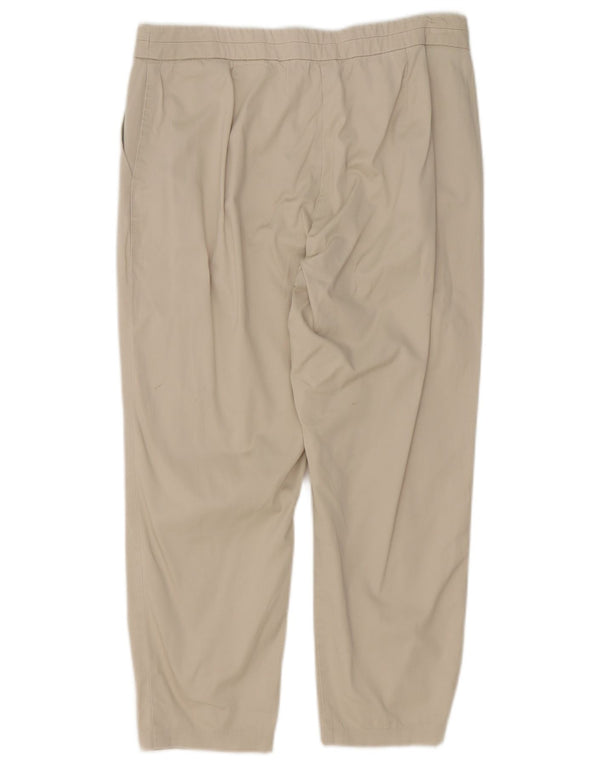 Marks & Spencer Pantalones Capri Rectos para Mujer UK 12 Medium W30 L22 Beige