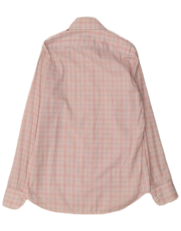 Hugo Boss Camisa para hombre Talla 39 15 1/2 Mediana Algodón a cuadros multicolor