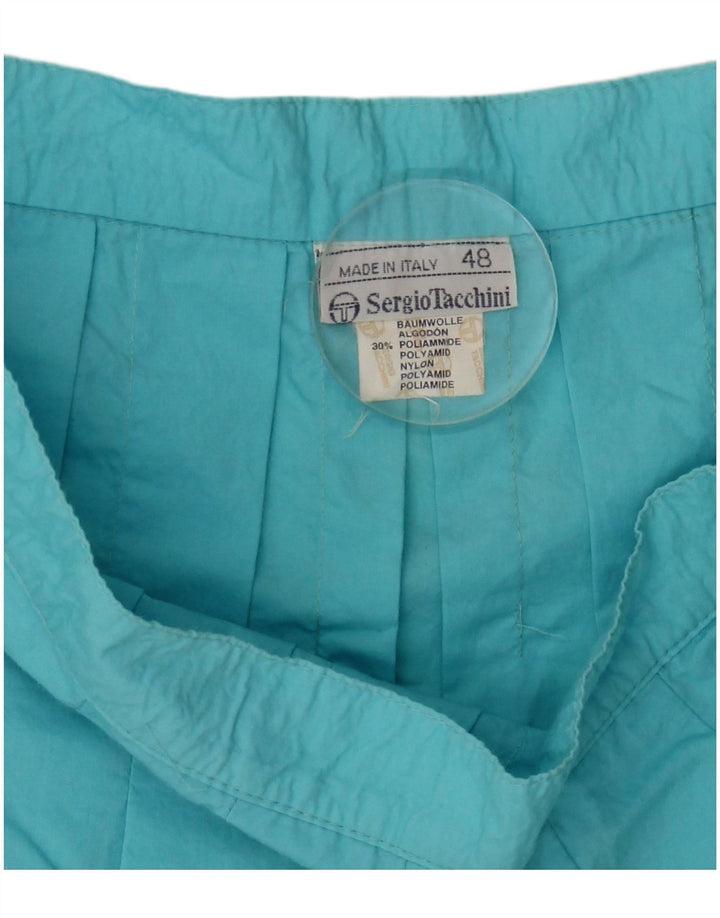 Sergio Tacchini Minifalda Plisada Mujer W28 Algodón Azul Medio