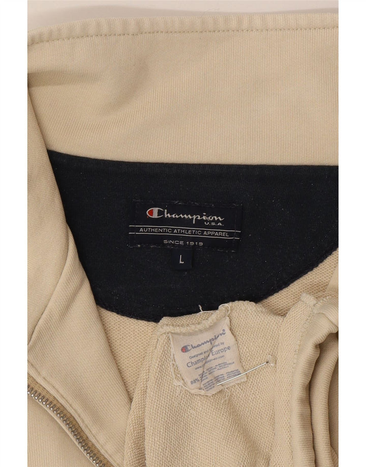 CHAMPION Chaqueta superior de chándal para hombre Algodón beige grande