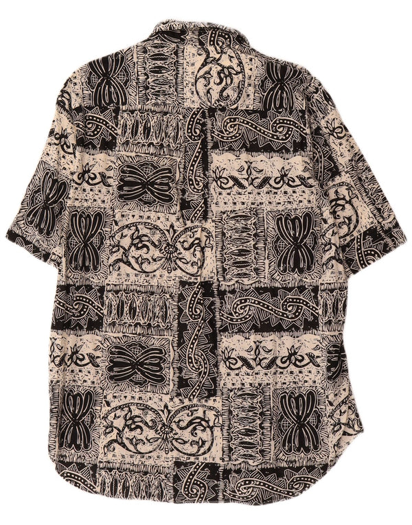 Navigare Camisa Manga Corta Hombre XL Gris Paisley Algodón
