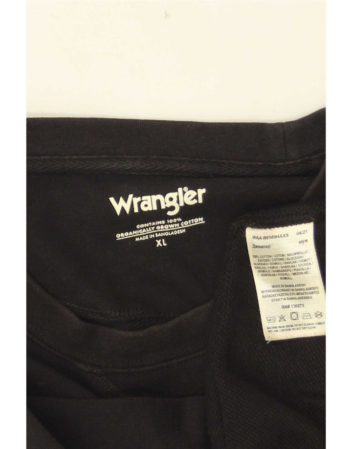 Wrangler Hombre Sudadera Jumper XL Negro Algodón