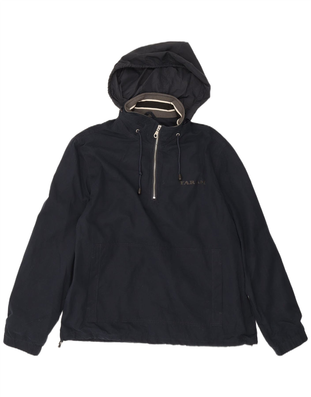 Farah Chaqueta Anorak con capucha para hombre UK 40 Large Poliéster azul marino