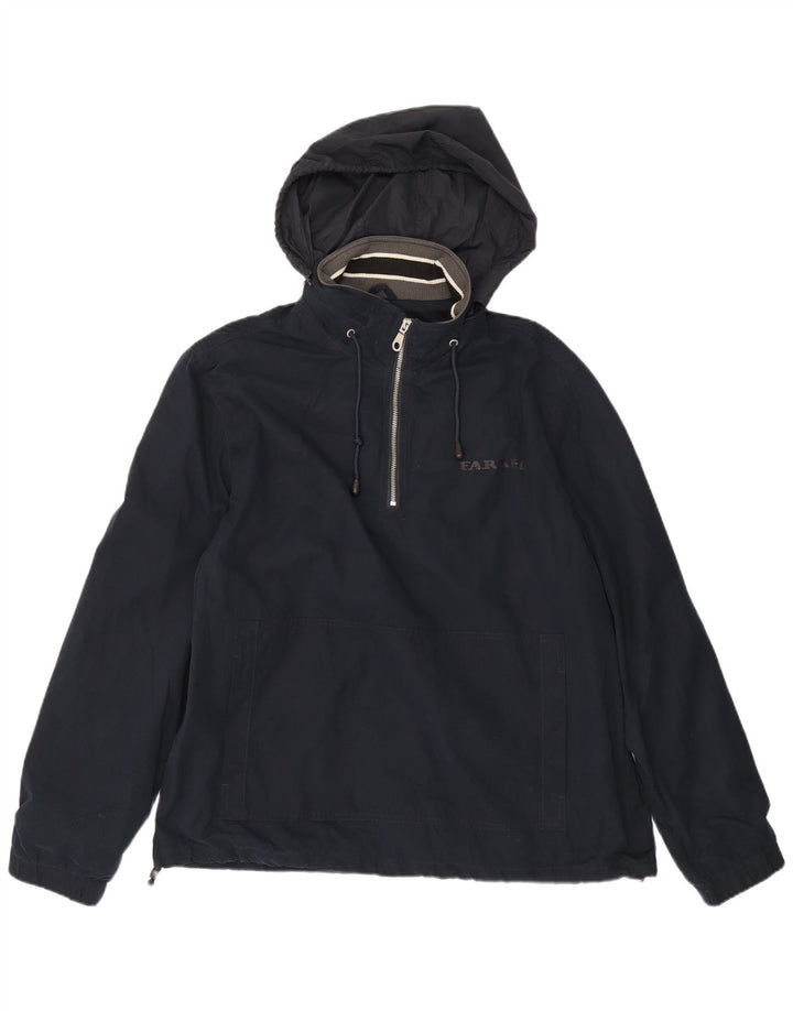 Farah Chaqueta Anorak con capucha para hombre UK 40 Large Poliéster azul marino